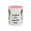 11oz English Toy Spaniel Dog Dad Mug, Pink, front view