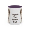 11oz English Toy Spaniel Dog Dad Mug, Purple, front view