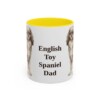 11oz English Toy Spaniel Dog Dad Mug, Yellow, front view