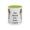 11oz-english-toy-spaniel-mug-humor-light-green 11oz Funny English Toy Spaniel Mug, Light Green, front view