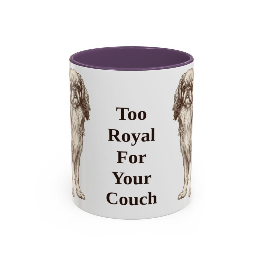 11oz-english-toy-spaniel-mug-humor-purple 11oz Funny English Toy Spaniel Mug, Purple, front view