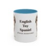 11oz-english-toy-spaniel-mug-latin-light-blue 11oz English Toy Spaniel Latin Mug, Light Blue, front view
