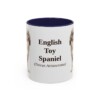 11oz-english-toy-spaniel-mug-latin-navy 11oz English Toy Spaniel Latin Mug, Navy, front view