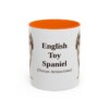 11oz-english-toy-spaniel-mug-latin-orange 11oz English Toy Spaniel Latin Mug, Orange, front view