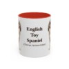 11oz-english-toy-spaniel-mug-latin-red 11oz English Toy Spaniel Latin Mug, Red, front view