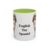 11oz English Toy Spaniel Mug, Light Green, front view