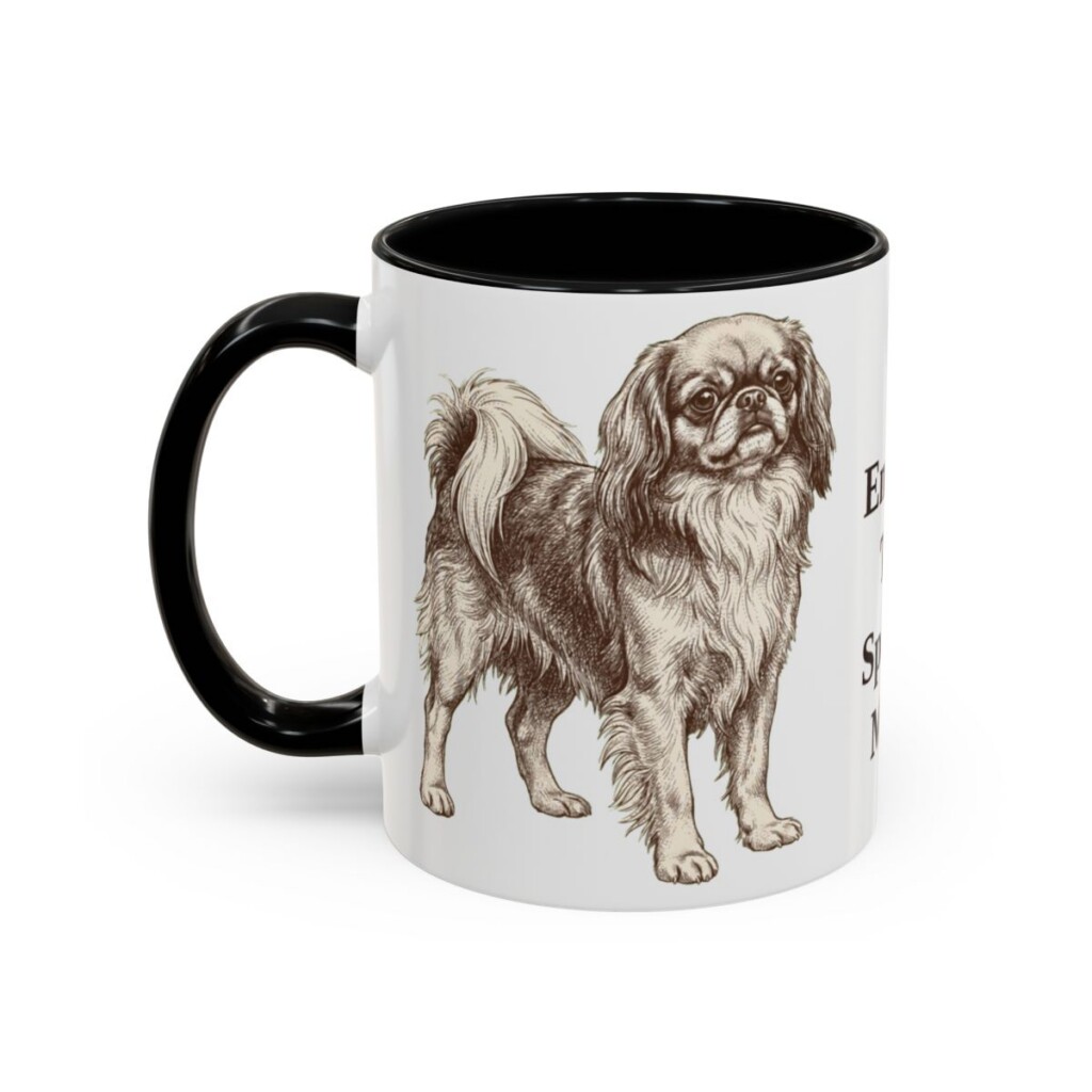 11oz English Toy Spaniel Dog Mom Mug, Black, left side view