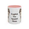11oz English Toy Spaniel Dog Mom Mug, Pink, front view