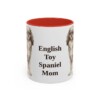 11oz English Toy Spaniel Dog Mom Mug, Red, front view