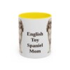 11oz English Toy Spaniel Dog Mom Mug, Yellow, front view