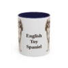 11oz English Toy Spaniel Mug, Navy, front view