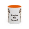 11oz English Toy Spaniel Mug, Orange, front view
