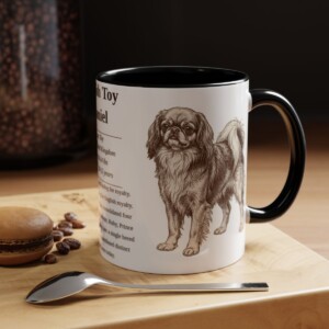 11oz English Toy Spaniel Mug, Black, lifestyle photo
