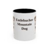 11oz Entlebucher Mountain Dog Mug, Black, front view