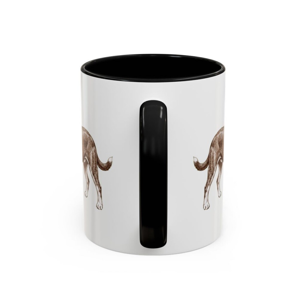 11oz Entlebucher Mountain Dog Dog Dad Mug, Black, back view
