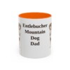 11oz Entlebucher Mountain Dog Dog Dad Mug, Orange, front view