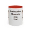 11oz Entlebucher Mountain Dog Dog Dad Mug, Red, front view