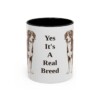 11oz Funny Entlebucher Mountain Dog Mug, Black, front view