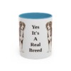 11oz Funny Entlebucher Mountain Dog Mug, Light Blue, front view