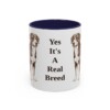 11oz Funny Entlebucher Mountain Dog Mug, Navy, front view