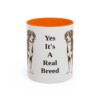 11oz Funny Entlebucher Mountain Dog Mug, Orange, front view