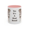 11oz Funny Entlebucher Mountain Dog Mug, Pink, front view