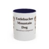 11oz Entlebucher Mountain Dog Latin Mug, Navy, front view