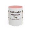 11oz Entlebucher Mountain Dog Latin Mug, Pink, front view