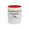 11oz Entlebucher Mountain Dog Latin Mug, Red, front view