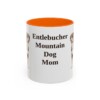 11oz Entlebucher Mountain Dog Dog Mom Mug, Orange, front view