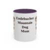11oz Entlebucher Mountain Dog Dog Mom Mug, Purple, front view