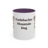 11oz Entlebucher Mountain Dog Mug, Purple, front view