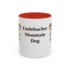 11oz Entlebucher Mountain Dog Mug, Red, front view