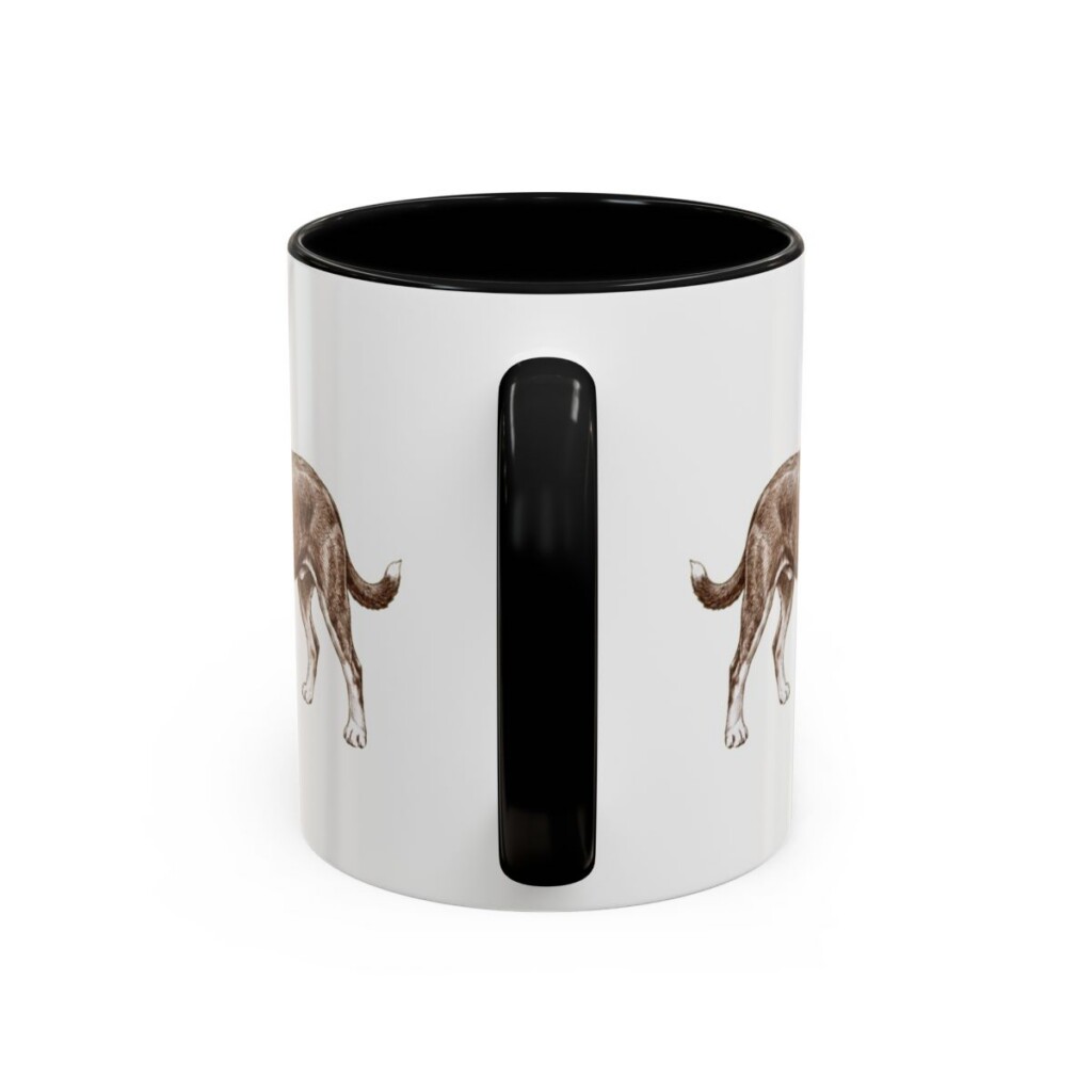 11oz Entlebucher Mountain Dog Mug, Black, back view