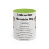11oz Entlebucher Mountain Dog Mug, Light Green, front view