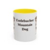 11oz Entlebucher Mountain Dog Mug, Yellow, front view