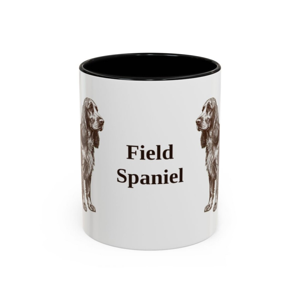 11oz-field-spaniel-mug-black-front 11oz Field Spaniel Mug, Black, front view