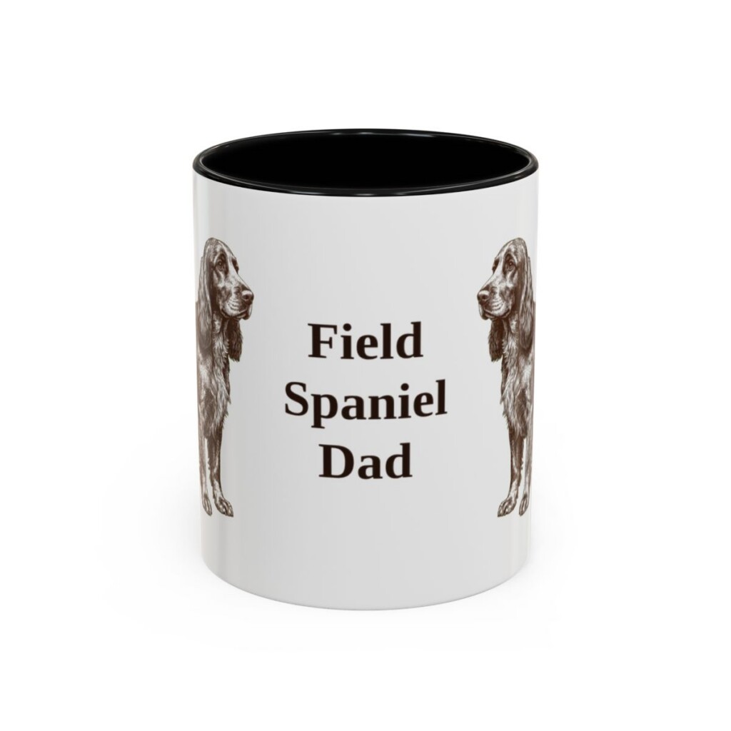 11oz-field-spaniel-mug-dad-black-front 11oz Field Spaniel Dog Dad Mug, Black, front view
