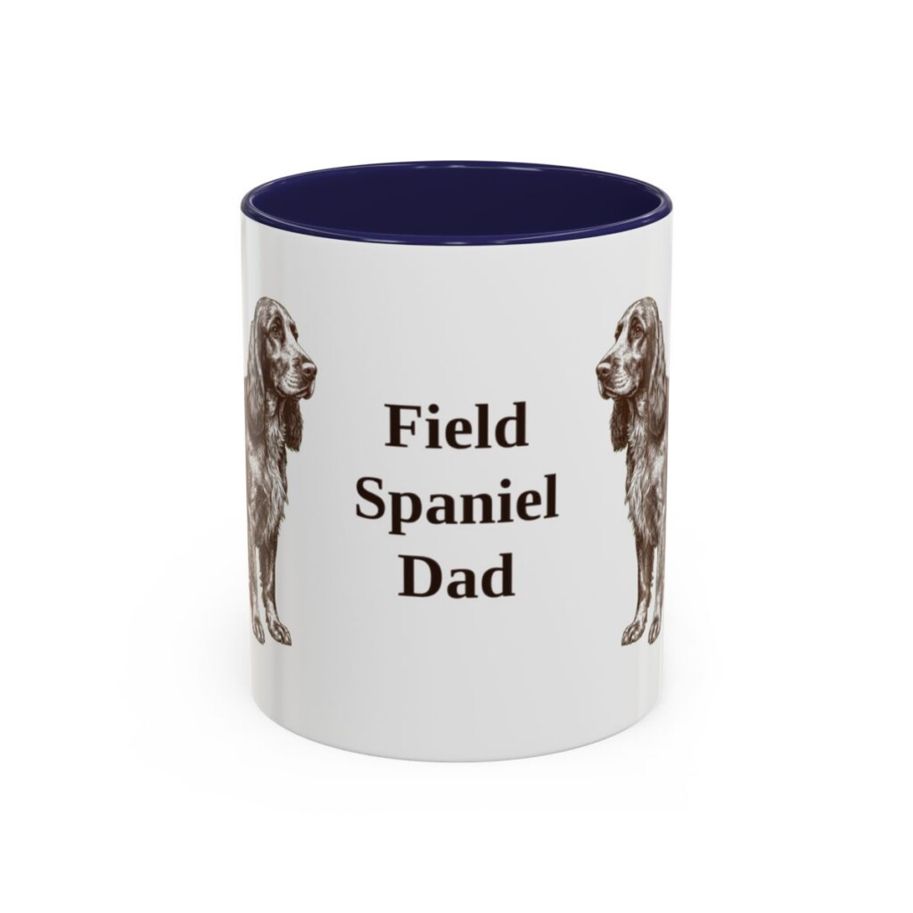 11oz-field-spaniel-mug-dad-navy 11oz Field Spaniel Dog Dad Mug, Navy, front view