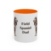 11oz-field-spaniel-mug-dad-orange 11oz Field Spaniel Dog Dad Mug, Orange, front view