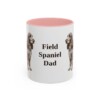 11oz-field-spaniel-mug-dad-pink 11oz Field Spaniel Dog Dad Mug, Pink, front view
