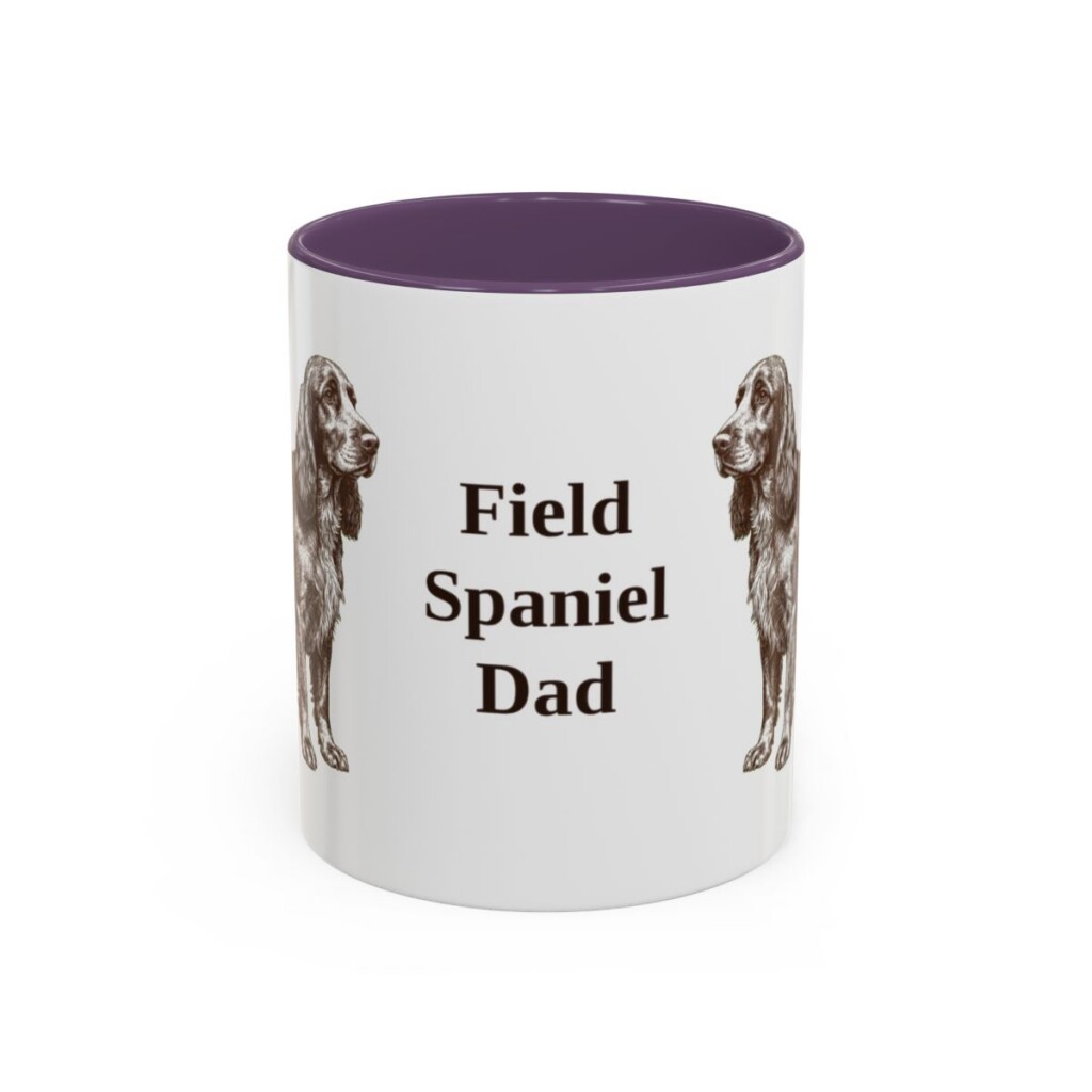 11oz-field-spaniel-mug-dad-purple 11oz Field Spaniel Dog Dad Mug, Purple, front view