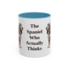 11oz Funny Field Spaniel Mug, Light Blue, front view