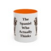 11oz Funny Field Spaniel Mug, Orange, front view