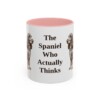 11oz Funny Field Spaniel Mug, Pink, front view