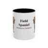 11oz Field Spaniel Latin Mug, Black, front view