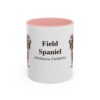11oz Field Spaniel Latin Mug, Pink, front view