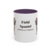 11oz Field Spaniel Latin Mug, Purple, front view