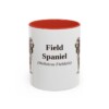 11oz Field Spaniel Latin Mug, Red, front view