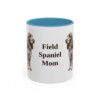 11oz Field Spaniel Dog Mom Mug, Light Blue, front view